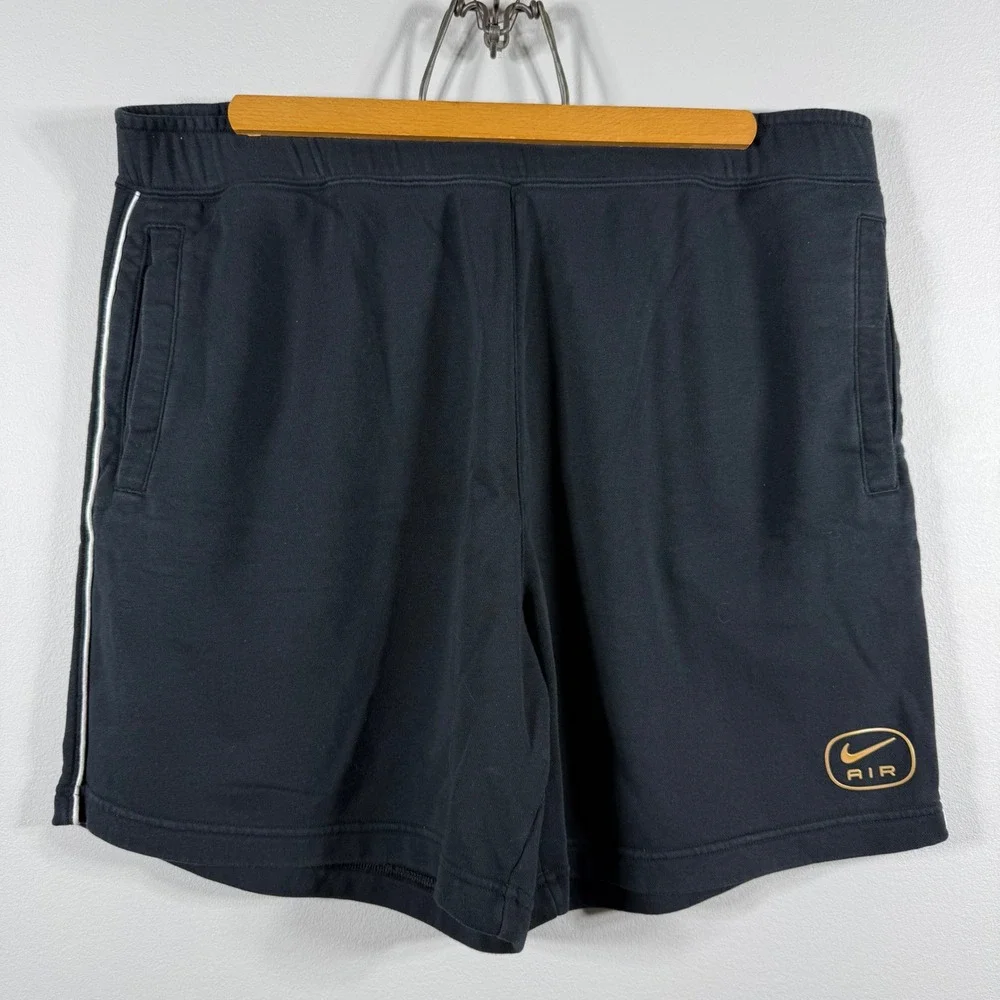 Nike Air Logo Graphic Athletic Shorts Black XXL